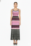 Striped Chevron Knit Maxi Dress