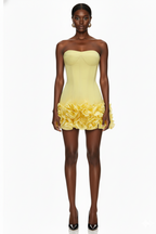 Strapless Corset Mini Dress with Ruffled Hem