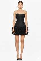 Strapless Corset Mini Dress with Ruffled Hem