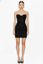 Strapless Corset Sequin Mini Dress