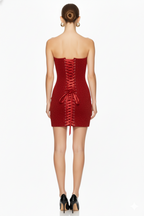 Strapless Corset Sequin Mini Dress