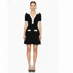 Vintage Knit Fit and Flare Mini Dress