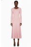 Elegant Long Sleeve Knit Maxi Dress