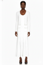 Embellished Trim Knit Dress and Cardigan Set