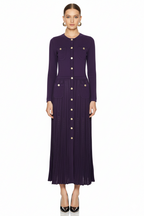 Chic Pleated Knit Maxi Dress