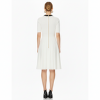 Elegant Square Neck Knit Skater Dress