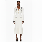 Chic Pocket Detail Knit Long Dress