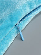 Halterneck Velvet Dress with Braided Fringe Hem