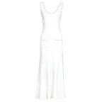 Embellished Trim Knit Dress and Cardigan Set