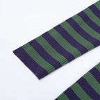 Long Sleeve Horizontal Stripe Bodycon Maxi Dress