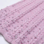 Embellished Ribbed Knit Maxi Dress