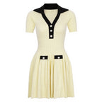 Vintage Knit Fit and Flare Mini Dress