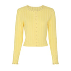 Embellished Trim Knit Dress and Cardigan Set