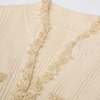 Ruffle Trim Ribbed Knit Mermaid Maxi Dress