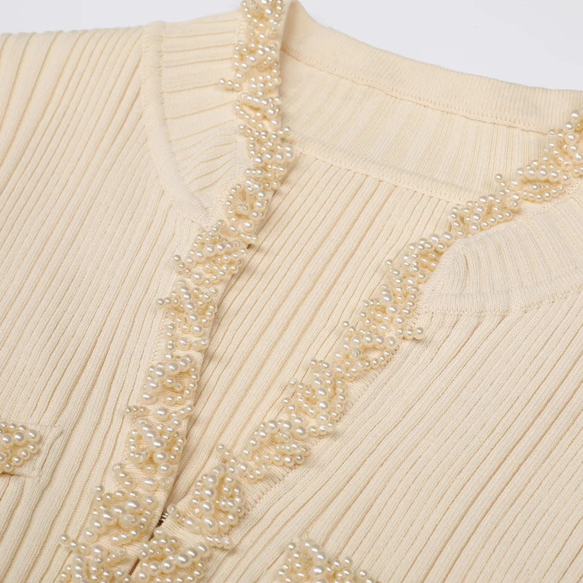 Ruffle Trim Ribbed Knit Mermaid Maxi Dress