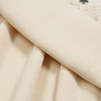 Embellished Knit Crochet Gown with Flounce Hem