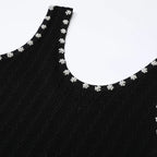 Embellished Trim Knit Dress and Cardigan Set