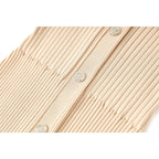 Embellished Collar Ribbed Button-Down Maxi Dress