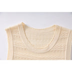 Ruffled Trim Knit Cardigan and Maxi Skirt Set