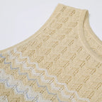 Sleeveless Chevron Knit Maxi Dress