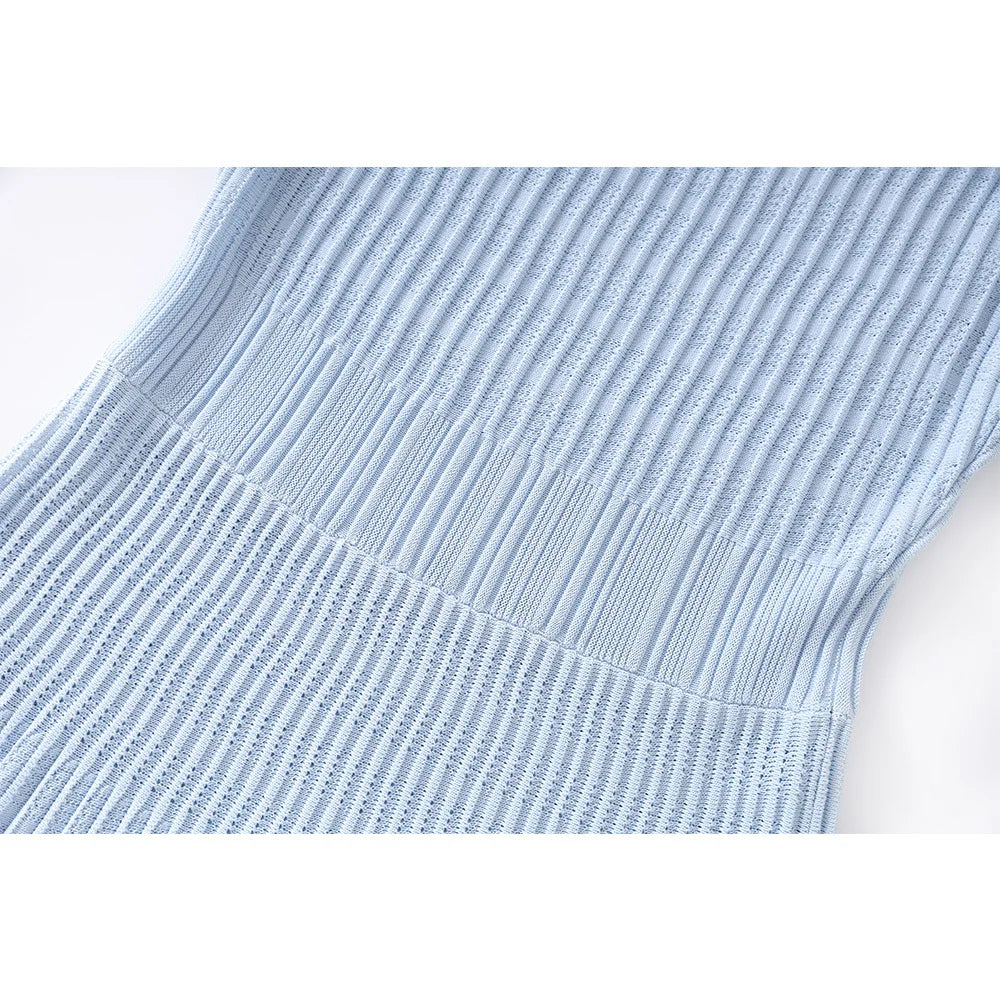 Sleeveless Ribbed Knit Maxi Dress