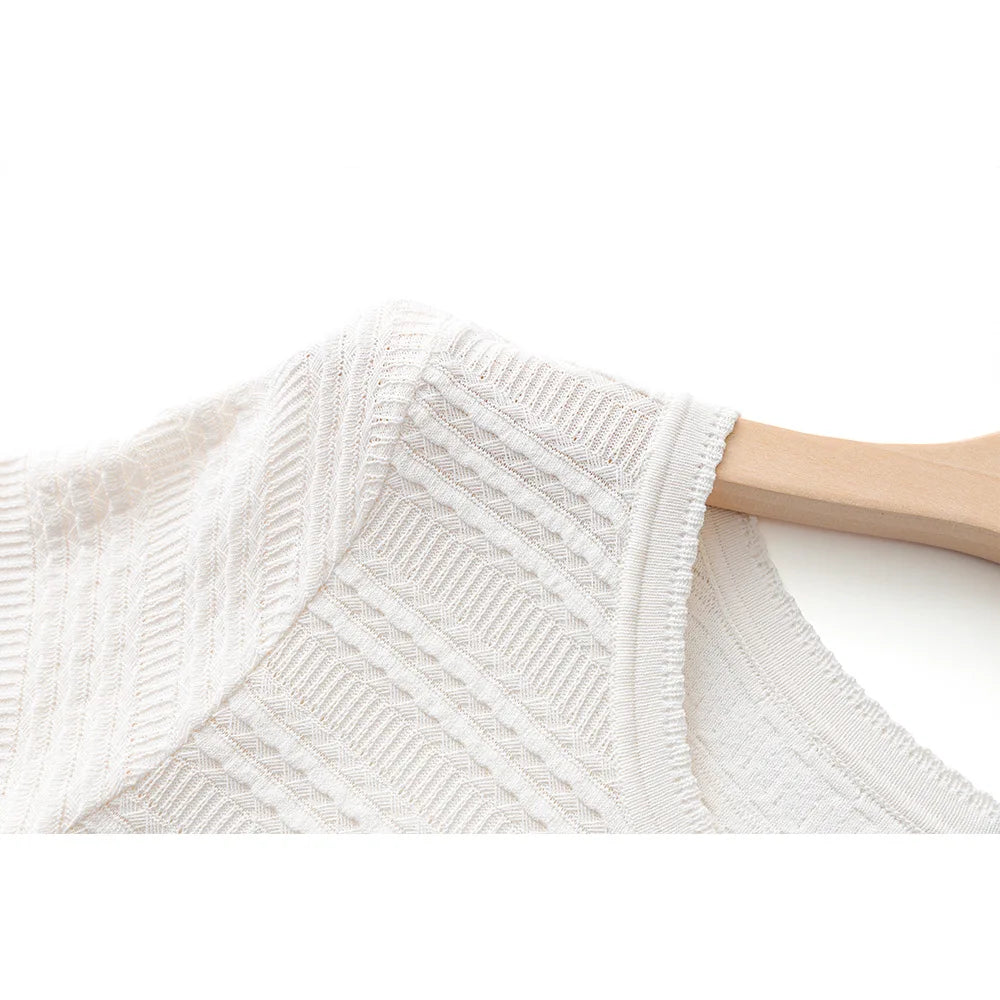 Ruffled Trim Knit Maxi Dress