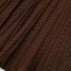 Button Front Textured Knit Fishtail Dress