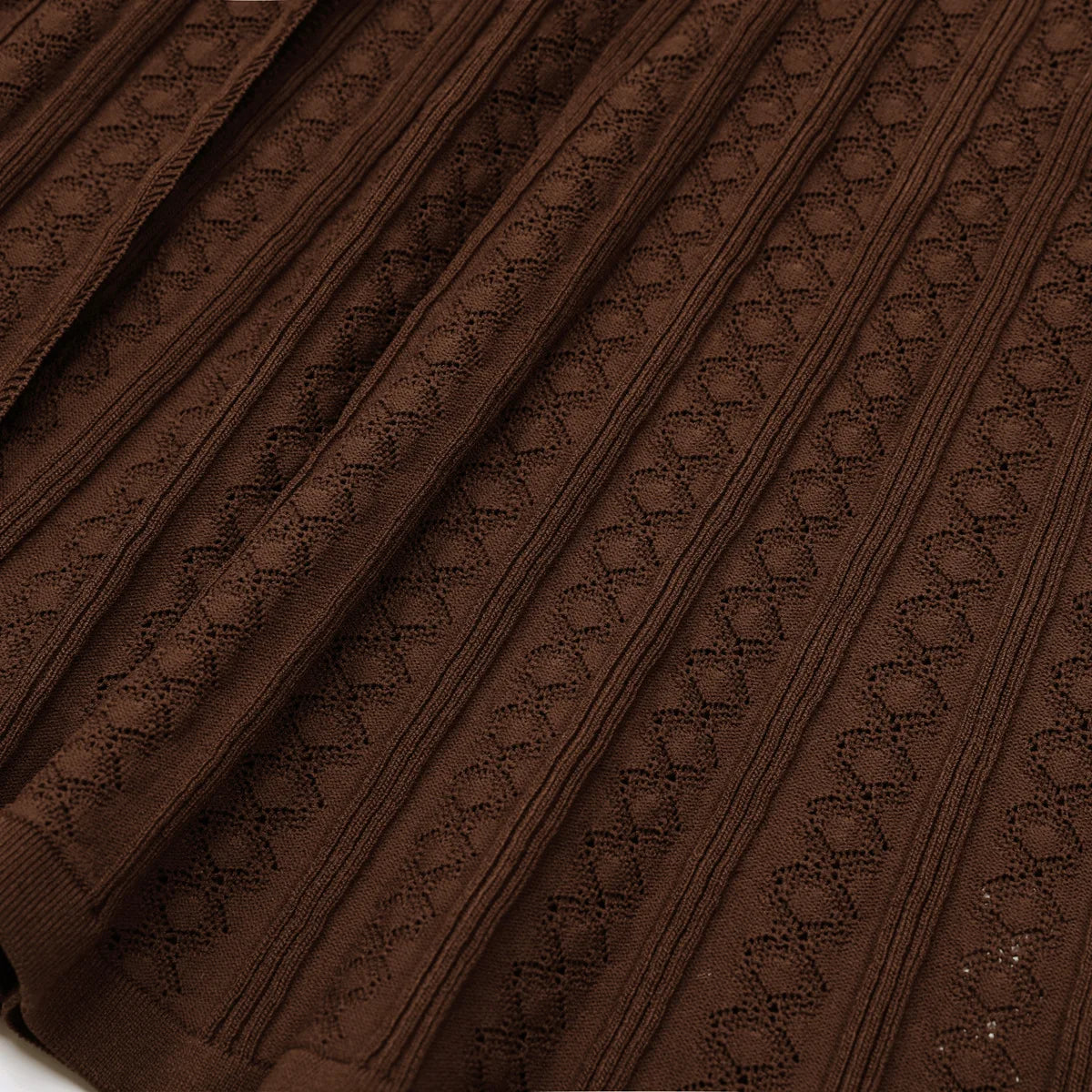 Button Front Textured Knit Fishtail Dress