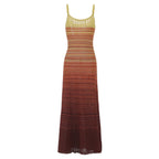 Ombre Knit Scoop Neck Maxi Dress