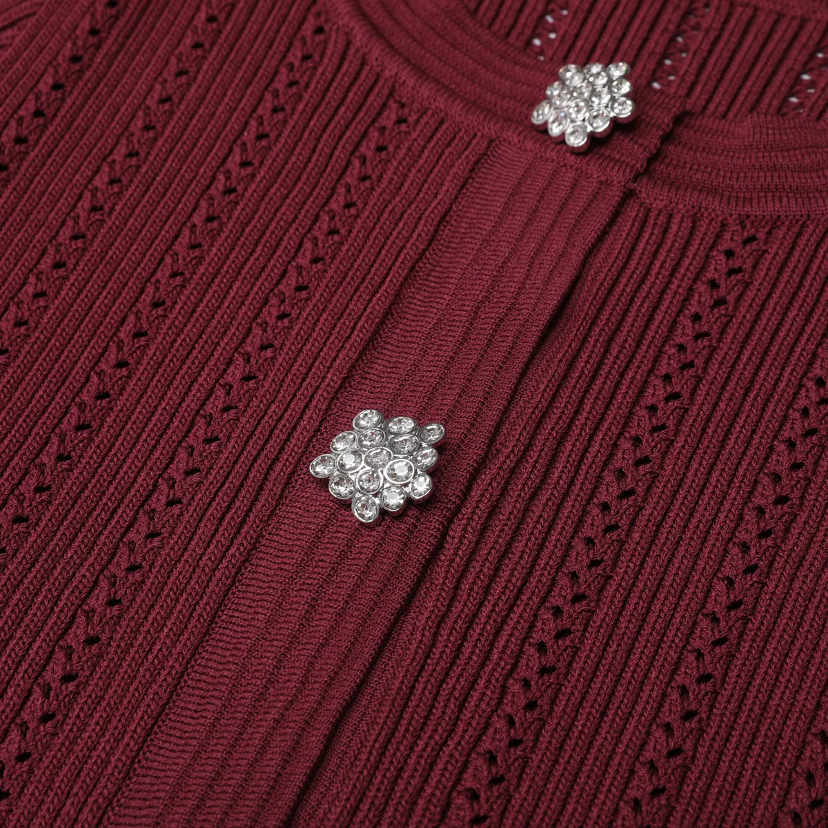 Peplum Button-Front Knit Top and Midi Skirt Set