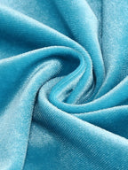 Halterneck Velvet Dress with Braided Fringe Hem