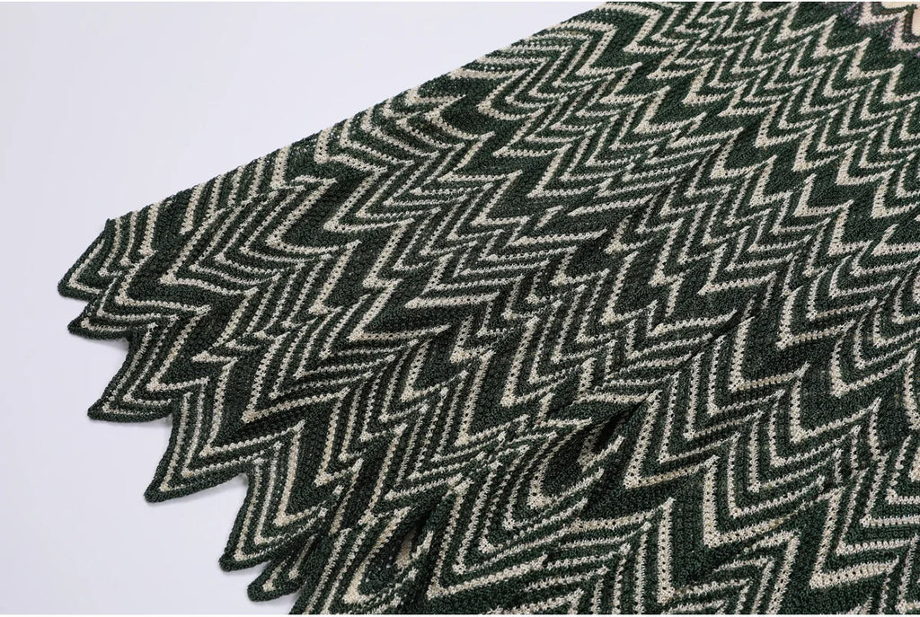 Striped Chevron Knit Maxi Dress