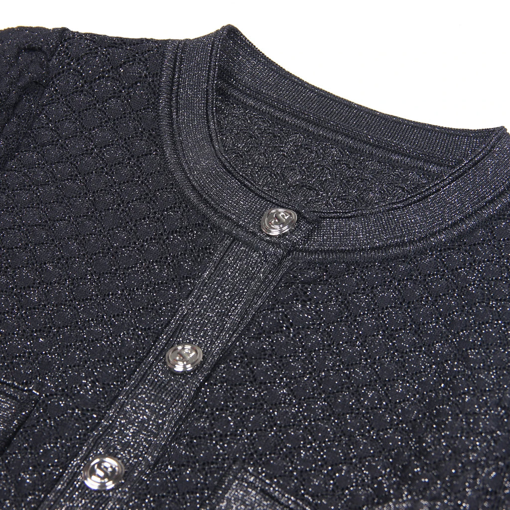 Textured Knit Cardigan Midi Dress