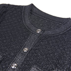 Textured Knit Cardigan Midi Dress