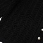 Embellished Trim Knit Dress and Cardigan Set