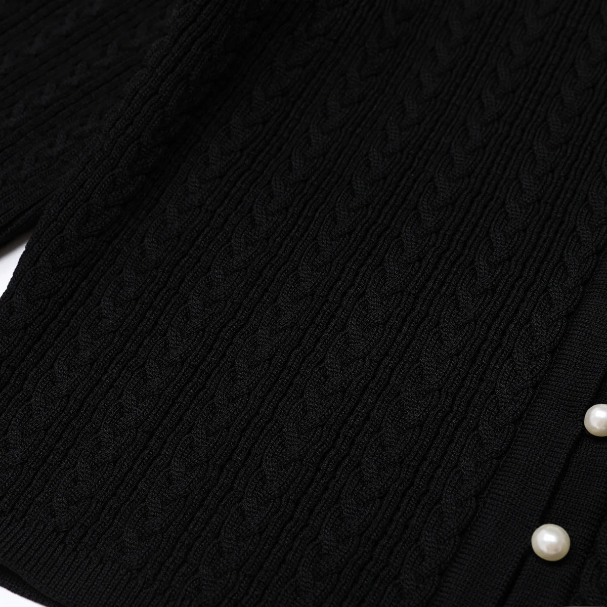 Embellished Trim Knit Dress and Cardigan Set