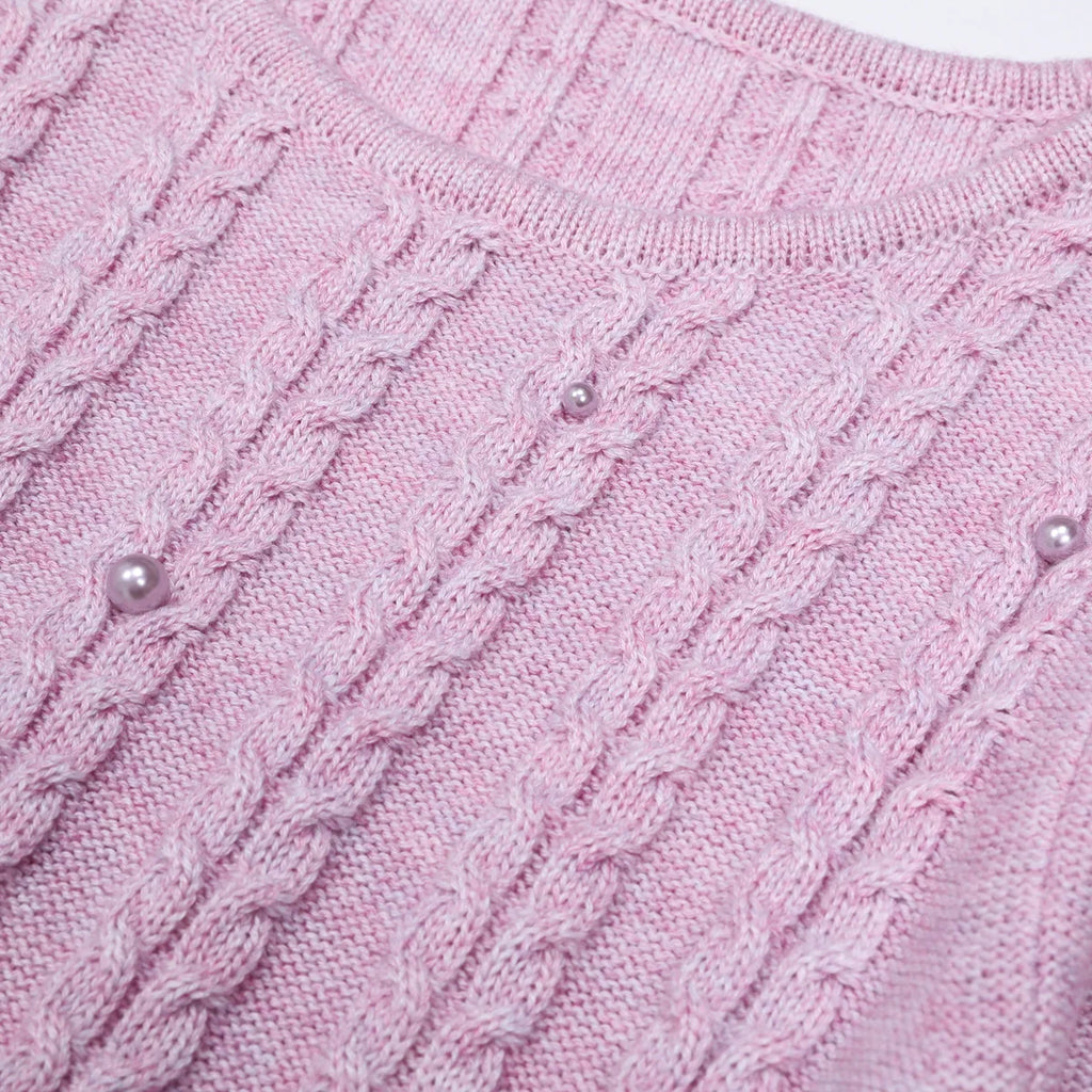 Embellished Ribbed Knit Maxi Dress