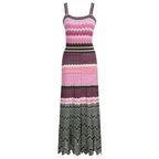 Striped Chevron Knit Maxi Dress