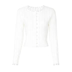 Embellished Trim Knit Dress and Cardigan Set