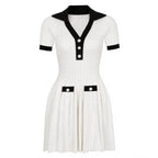 Vintage Knit Fit and Flare Mini Dress