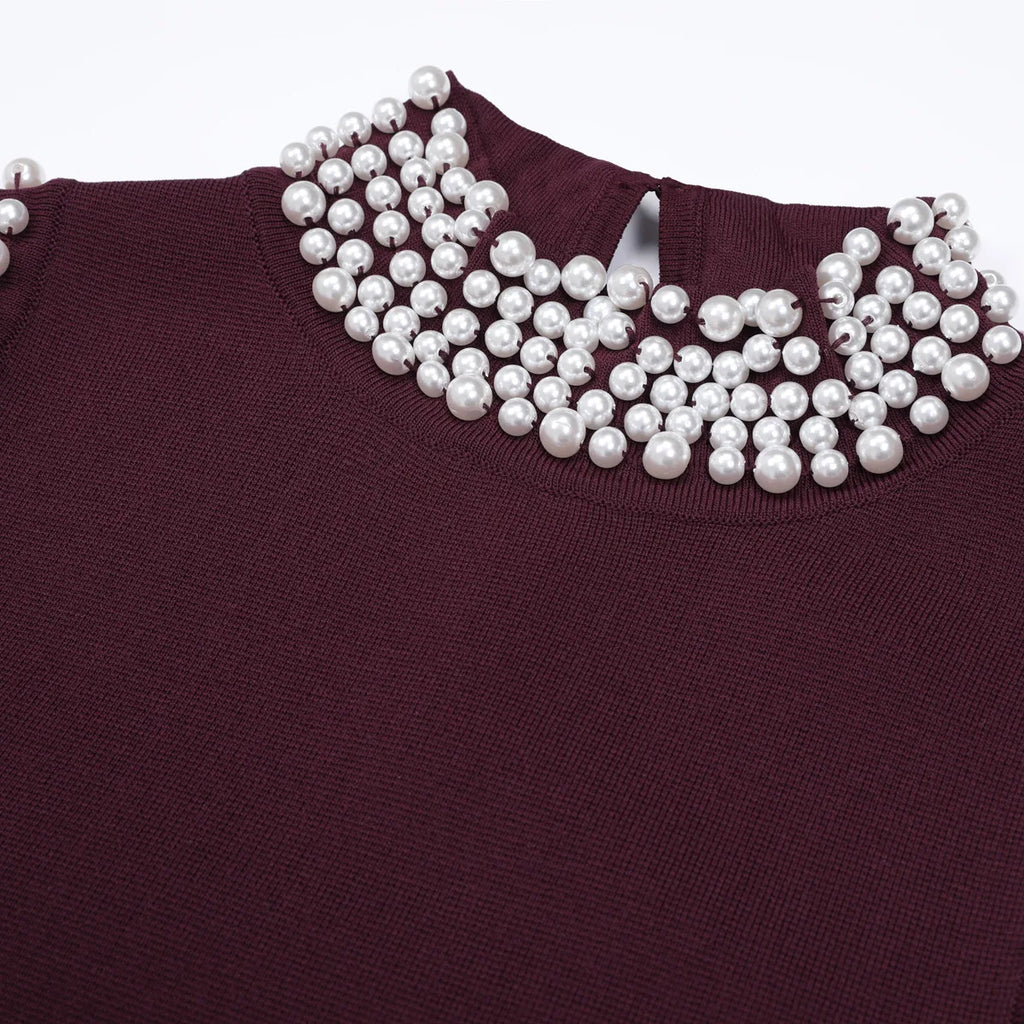 Embellished Fringe Trim Sleeveless Midi Dress