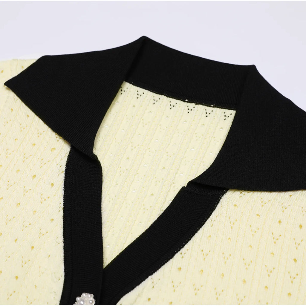 Vintage Knit Fit and Flare Mini Dress