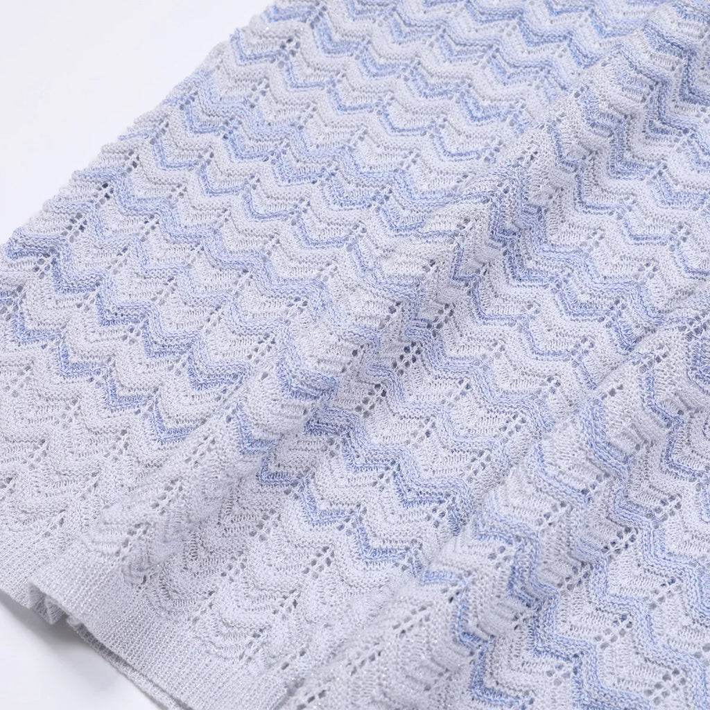 Sleeveless Chevron Knit Maxi Dress