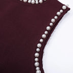 Embellished Fringe Trim Sleeveless Midi Dress