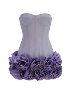 Strapless Corset Mini Dress with Ruffled Hem