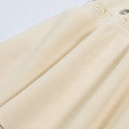 Embellished Knit Crochet Gown with Flounce Hem