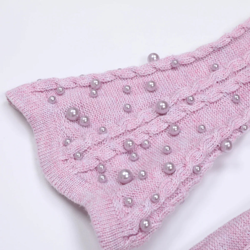 Embellished Ribbed Knit Maxi Dress