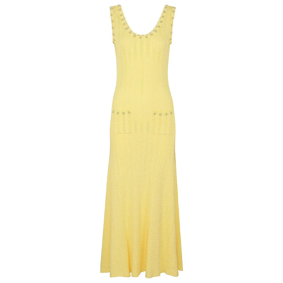 Embellished Trim Knit Dress and Cardigan Set