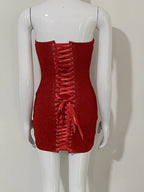 Strapless Corset Sequin Mini Dress