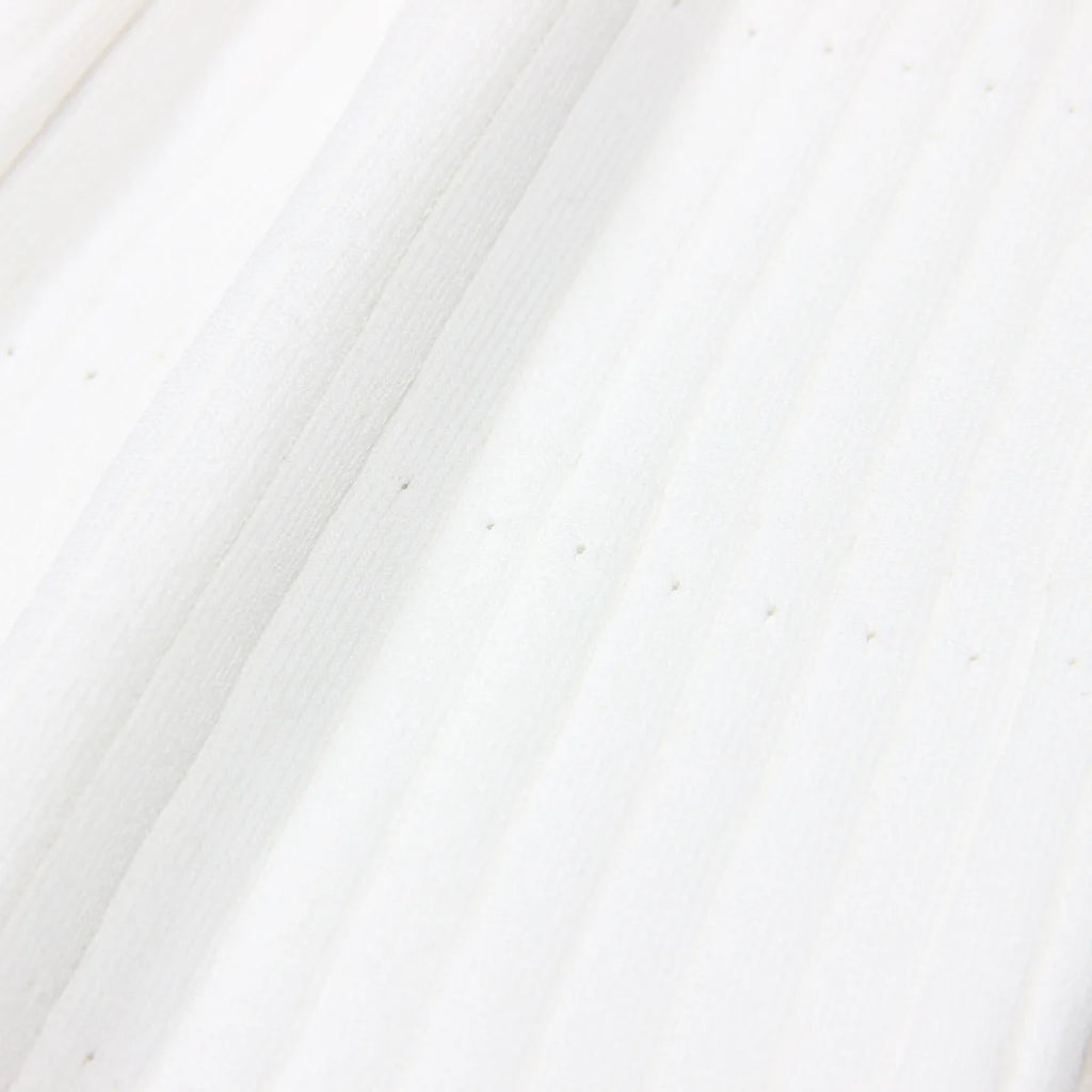 Contrast Denim Detail Knit A Line Dress